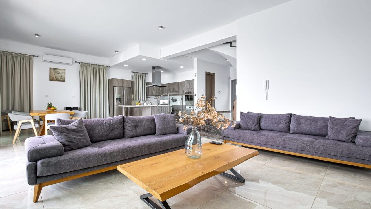 Зона отдыха в гостиной Olymp Luxury Villa D